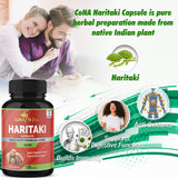 Cona Nature Haritaki Capsules packaging with dimensions