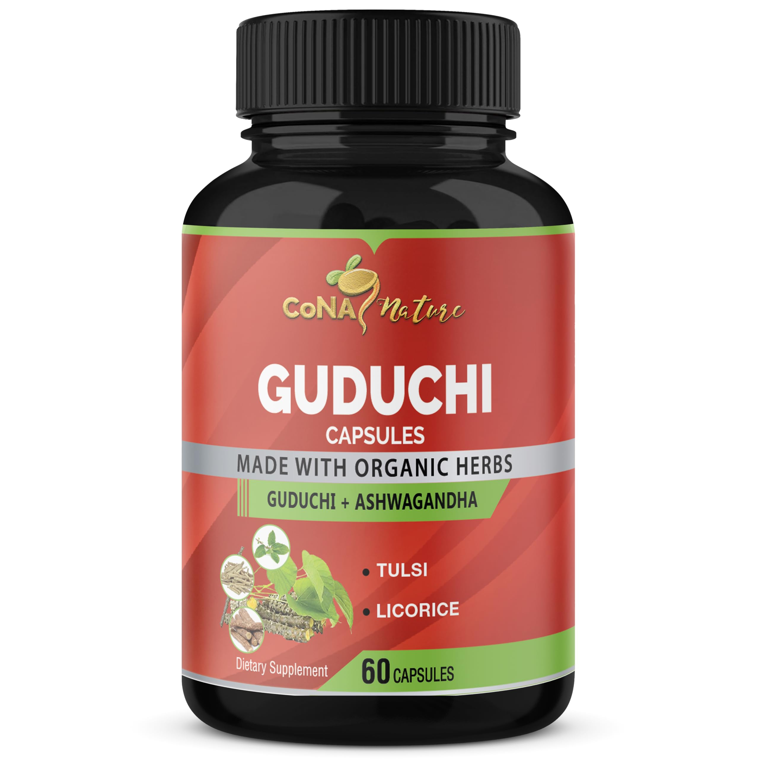 Cona Nature Organic Giloy Guduchi Extract Capsules 60 Count front view