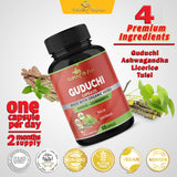 Cona Nature Organic Giloy Guduchi Extract Capsules in a natural setting
