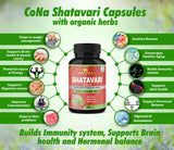 Cona Nature Shatavari Capsules 2250mg top view of the bottle