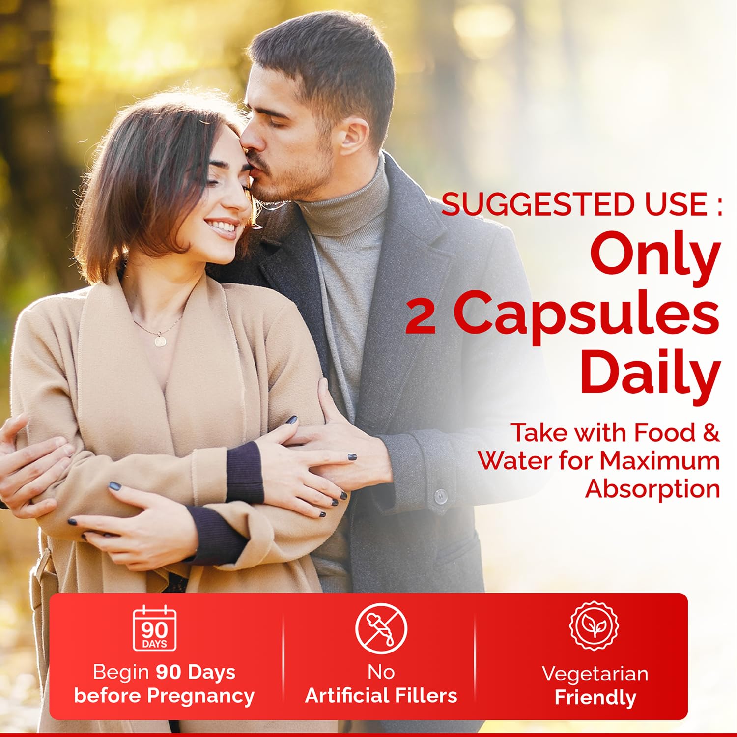 CONCEIVE PLUS Men's Motility Support capsules in a hand