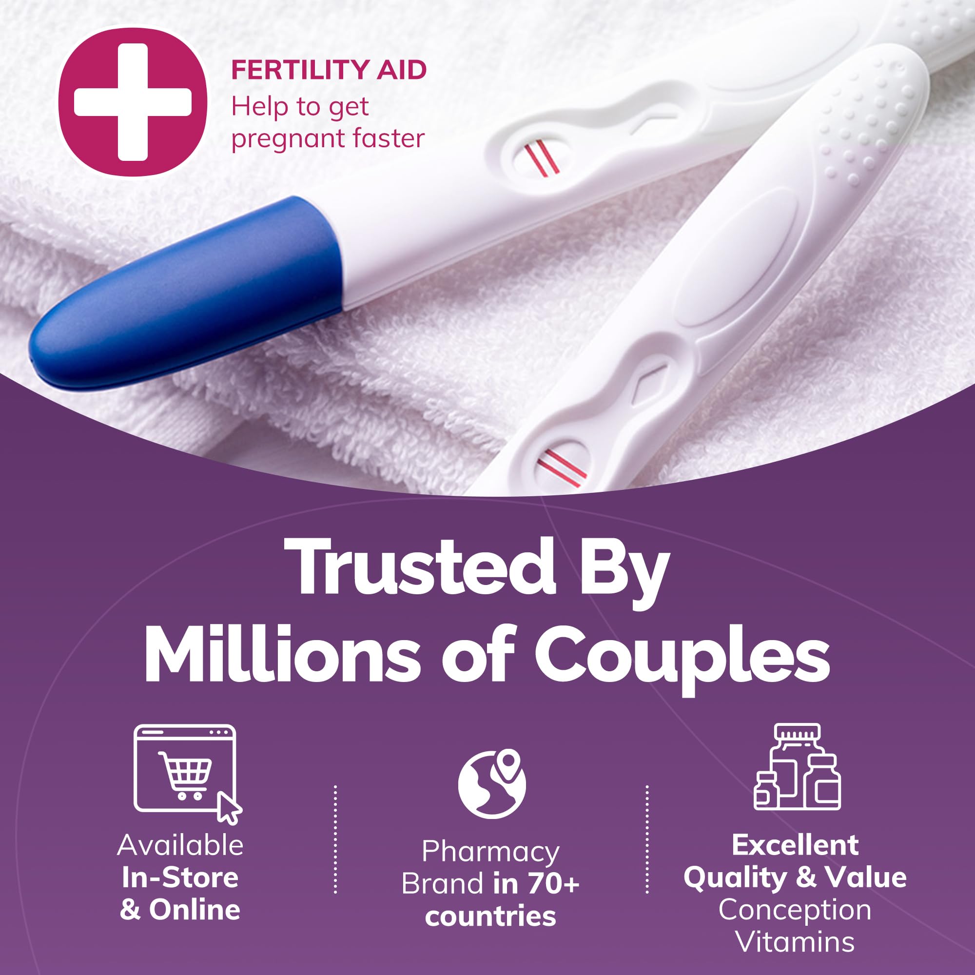 CONCEIVE PLUS Prenatal Vitamins 60 Capsules close-up of capsules