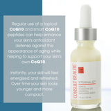 Consult Beaute CoQ10 Serum 28g lifestyle scene on a bathroom counter