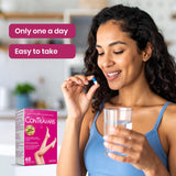 CONTRAVARIS Leg Vein Support Supplement capsules on a wooden table