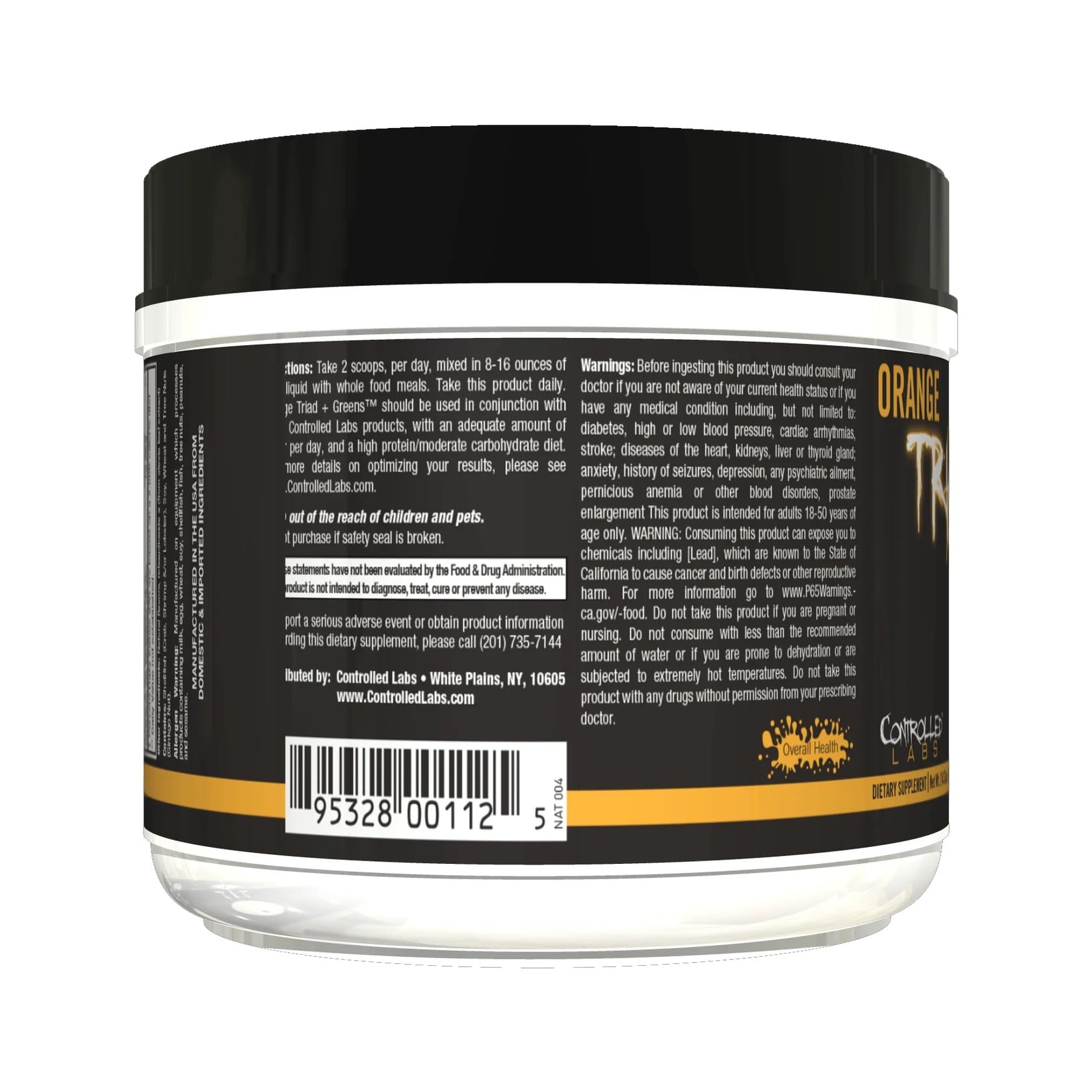 CONTROLLED LABS Orange Triad + Greens multivitamin in a kitchen setting