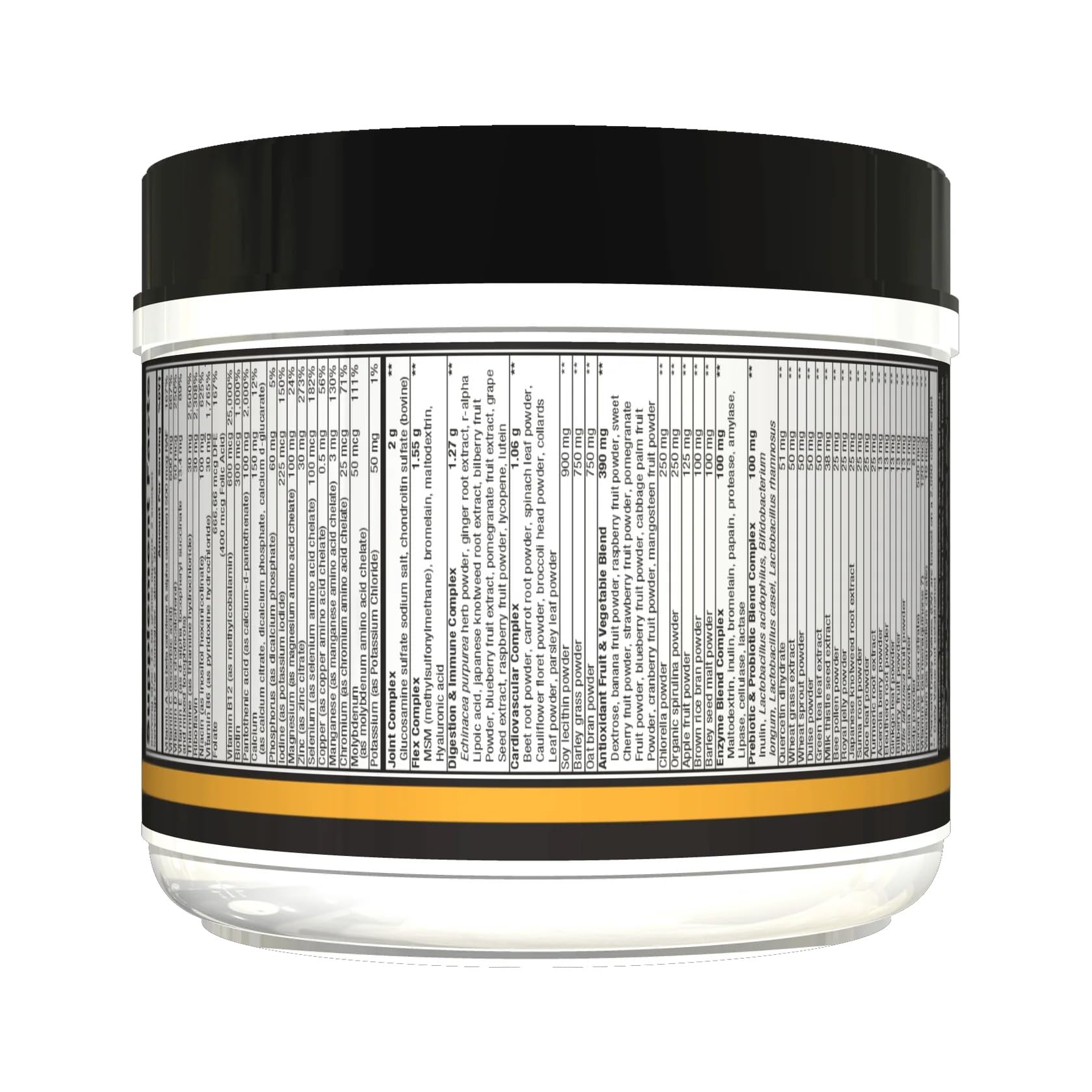 CONTROLLED LABS Orange Triad + Greens multivitamin on a fitness table