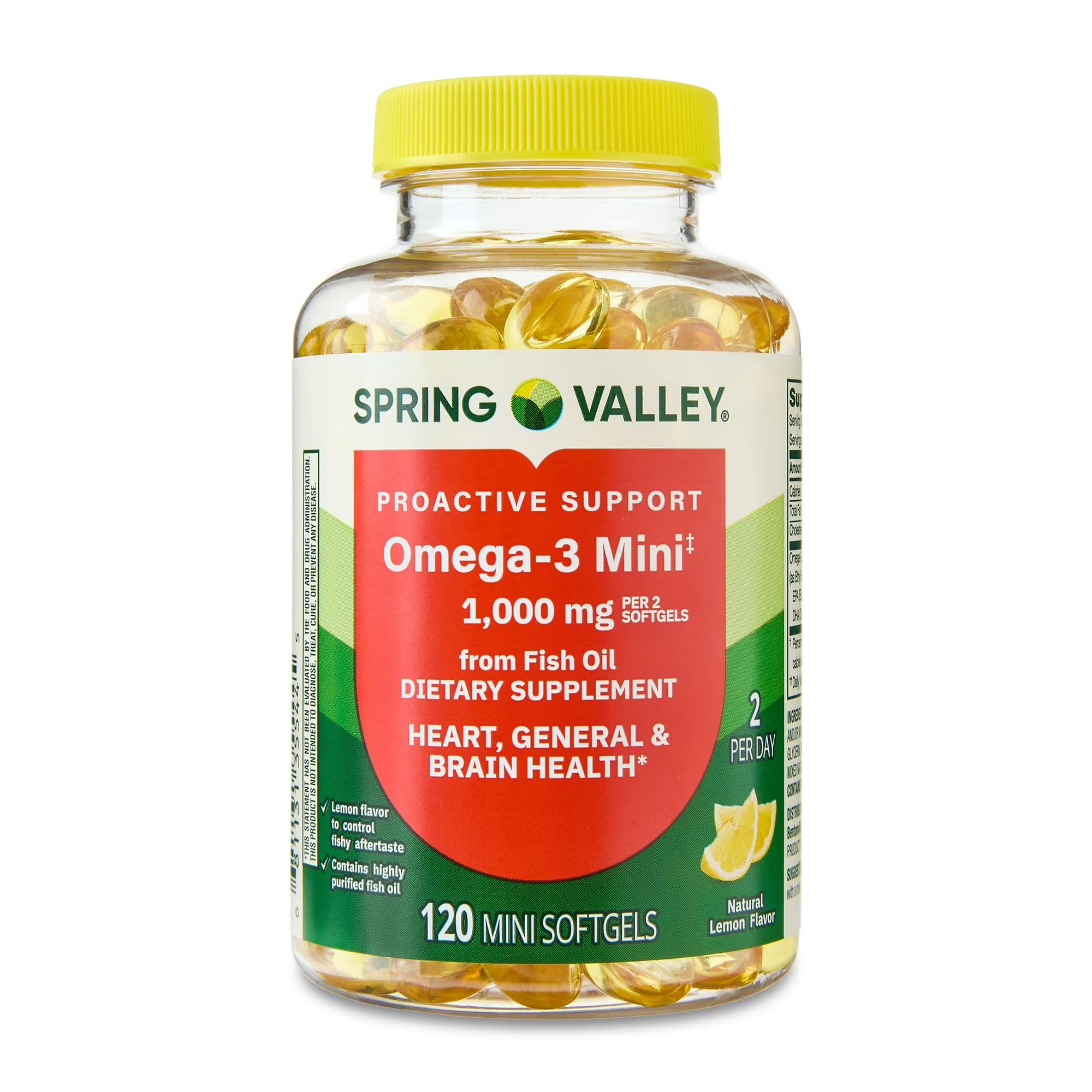 Convergence Omega-3 Mini Fish Oil 1000mg softgel bottle front view