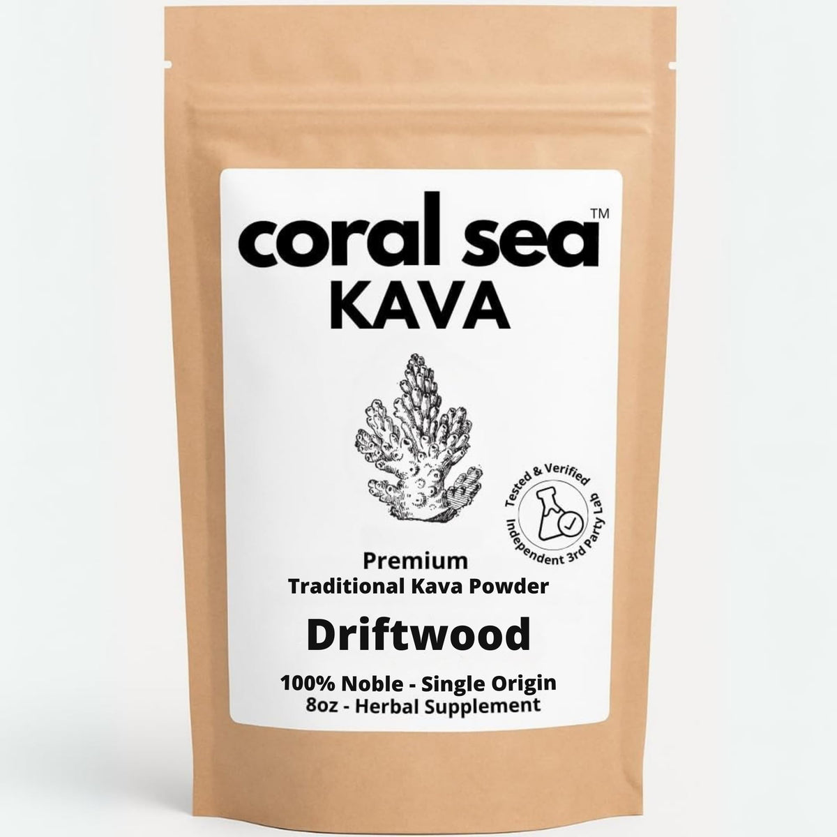 Coral Sea Kava Kava Powder 240g front view packaging