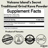 Coral Sea Kava Kava Powder 240g nutritional information