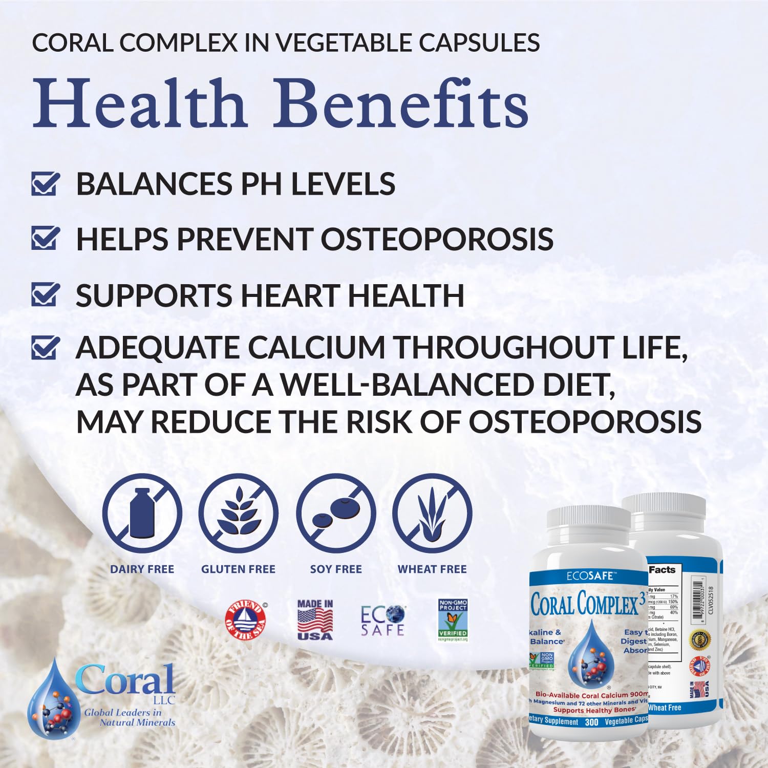Coral White Coral Calcium 900mg ingredients list
