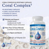 Coral White Coral Calcium 900mg supplement capsules close-up