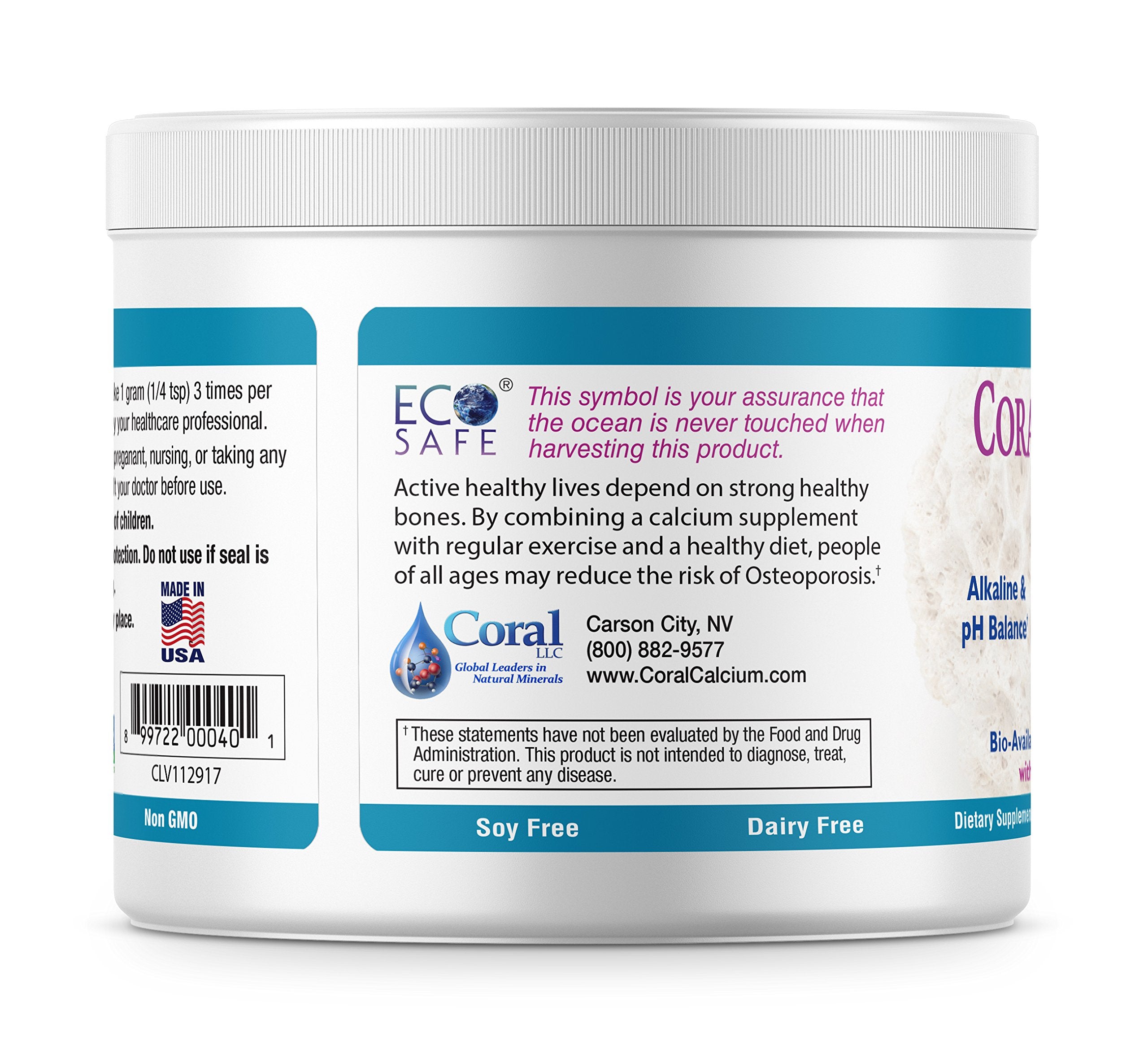 Coral White Coral Calcium EcoPure Powder ingredients list