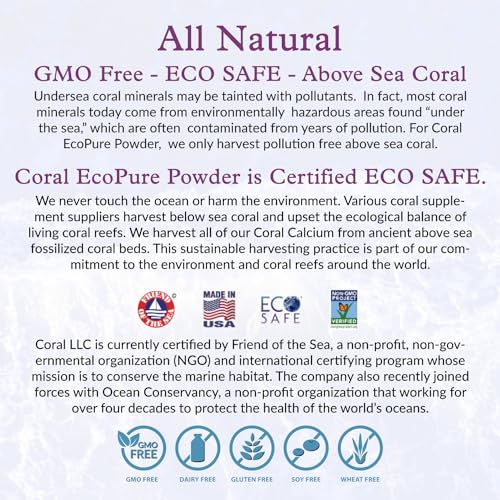 Coral White Coral Calcium EcoPure Powder packaging side view