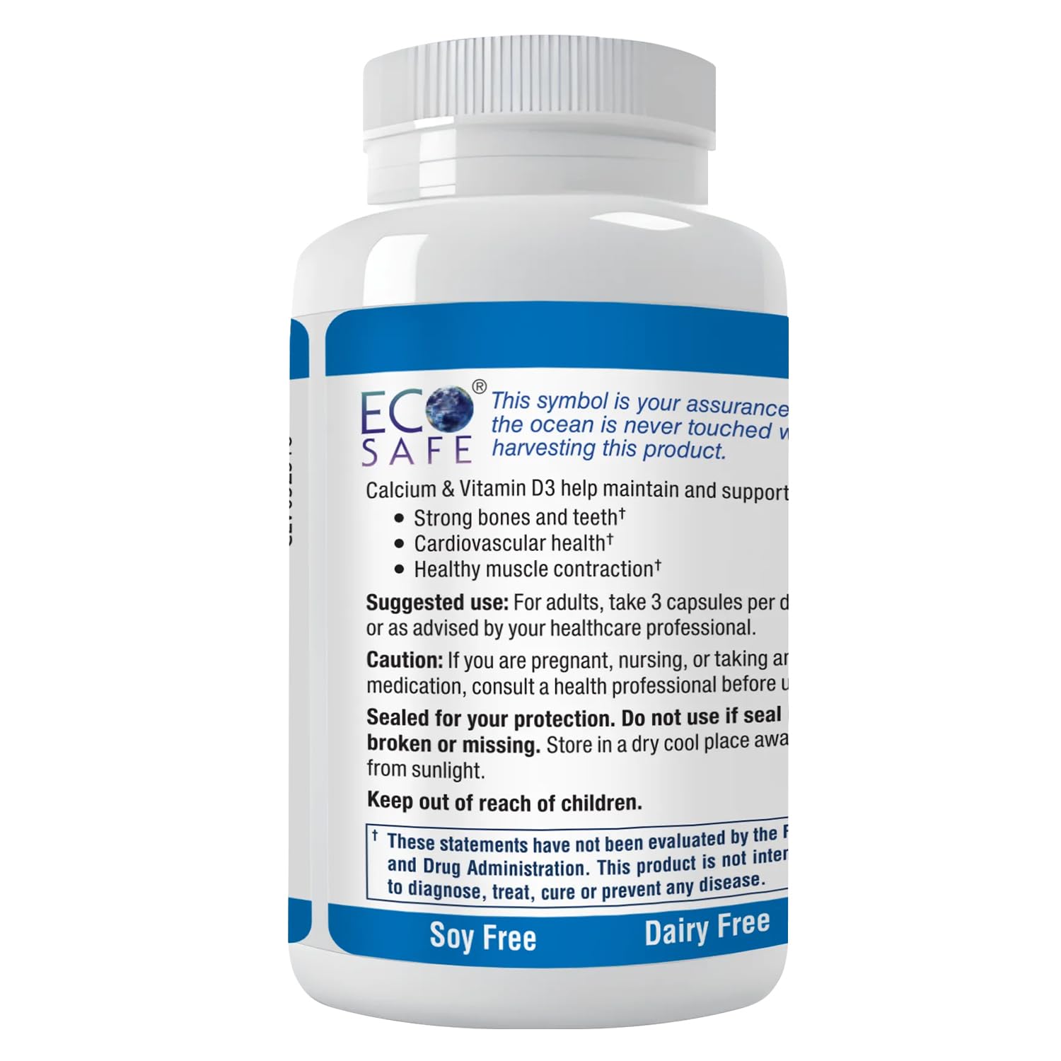 Coral White Coral Calcium supplement bottle with measuring spoon