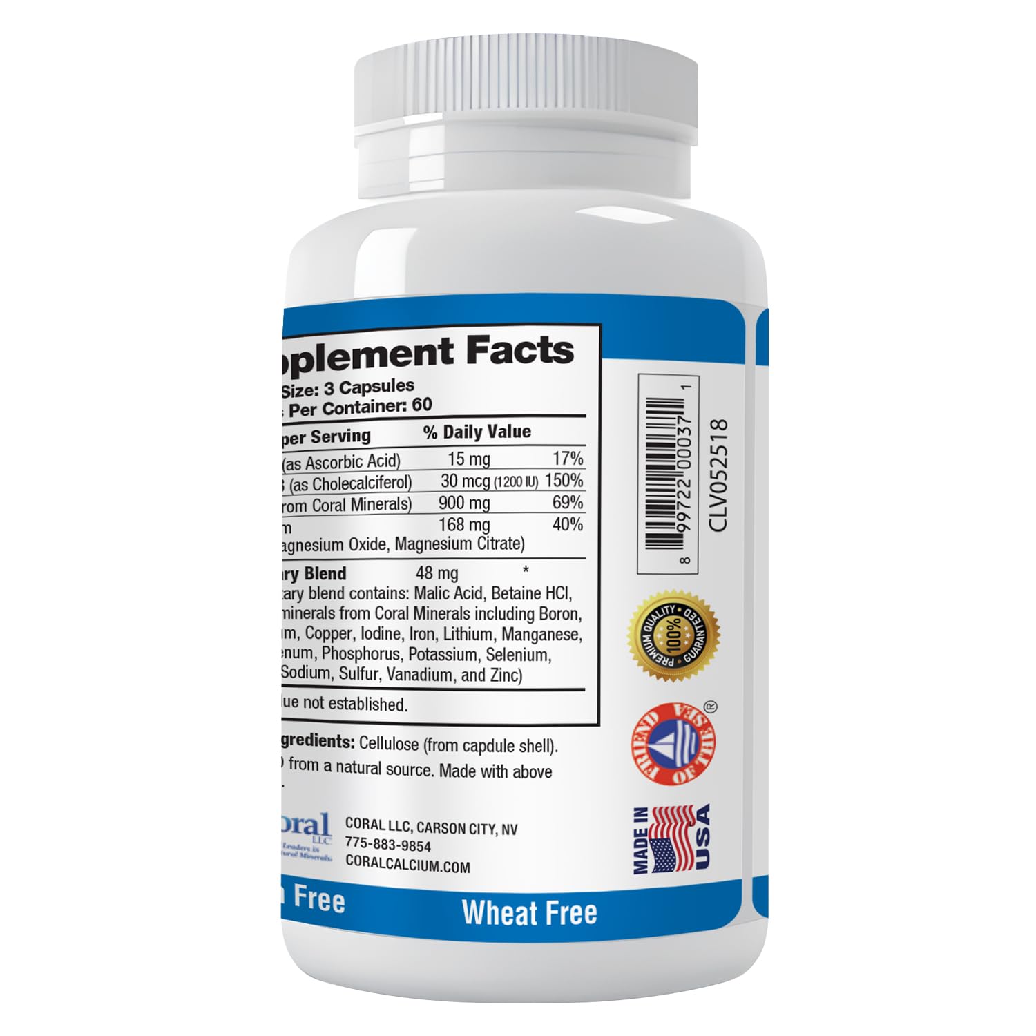 Coral White Coral Calcium supplement ingredients list