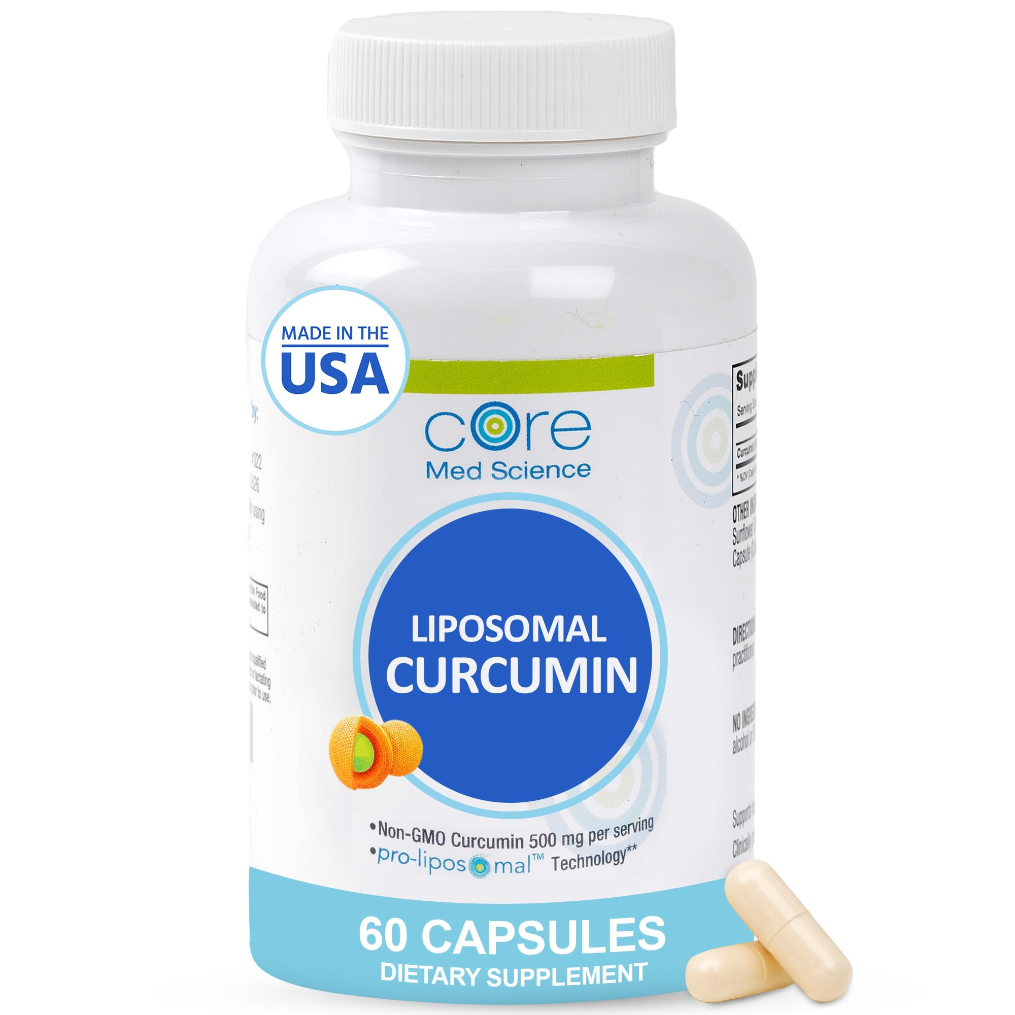 Core Med Science Liposomal Curcumin 60 Capsules front view