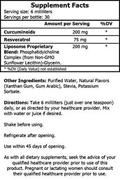 Core Med Science Liposomal Curcumin + Resveratrol liquid supplement pouring