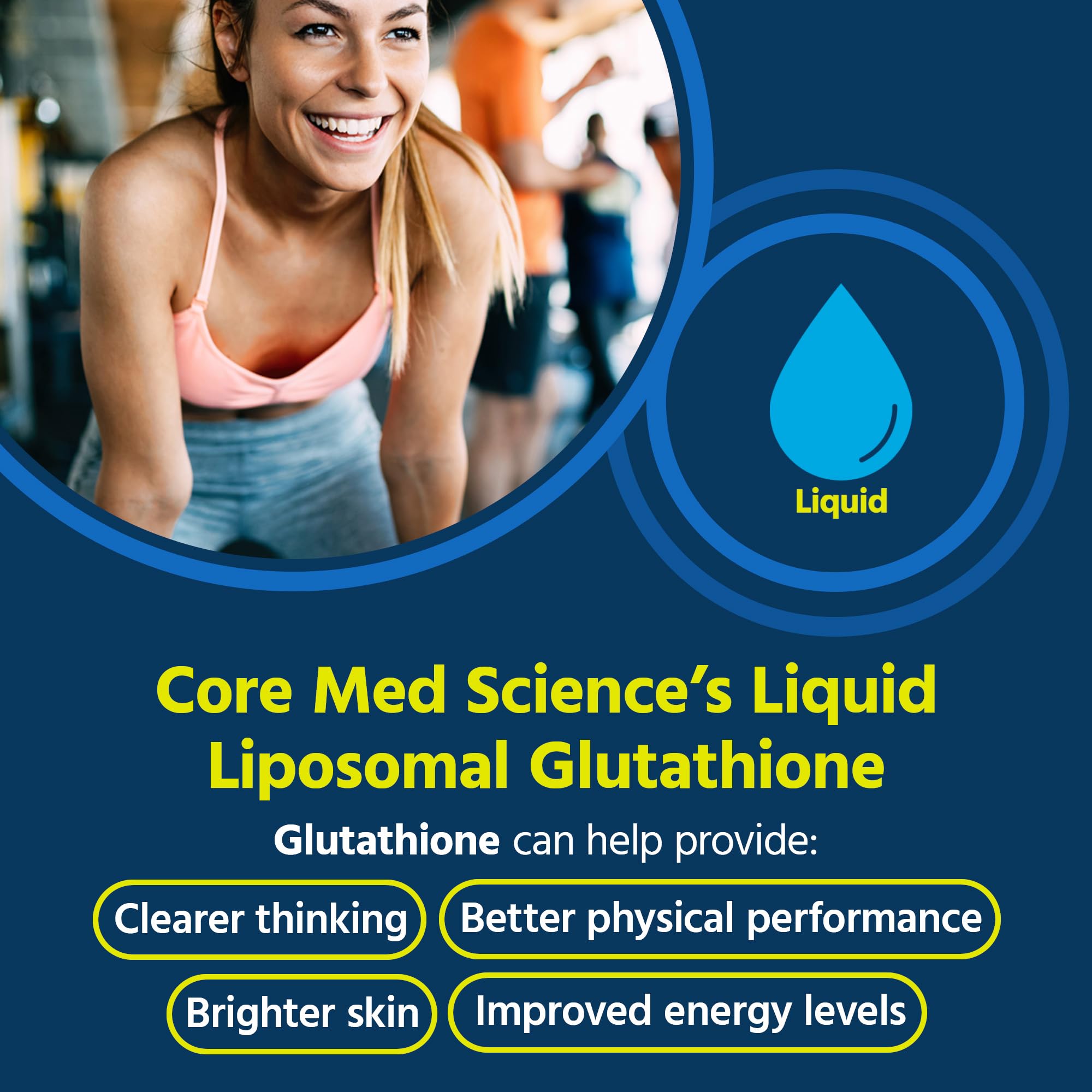 Core Med Science Liposomal Glutathione 4 fl. oz. bottle with label