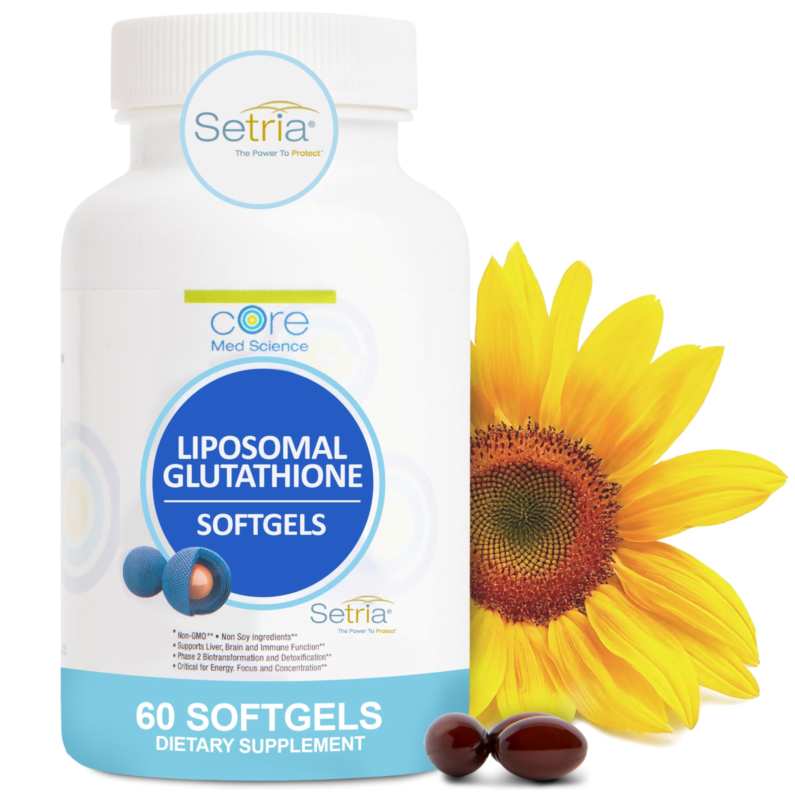 Core Med Science Liposomal Glutathione 500mg softgels front view