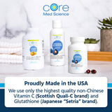 Core Med Science Liposomal Glutathione supplement with measuring spoon