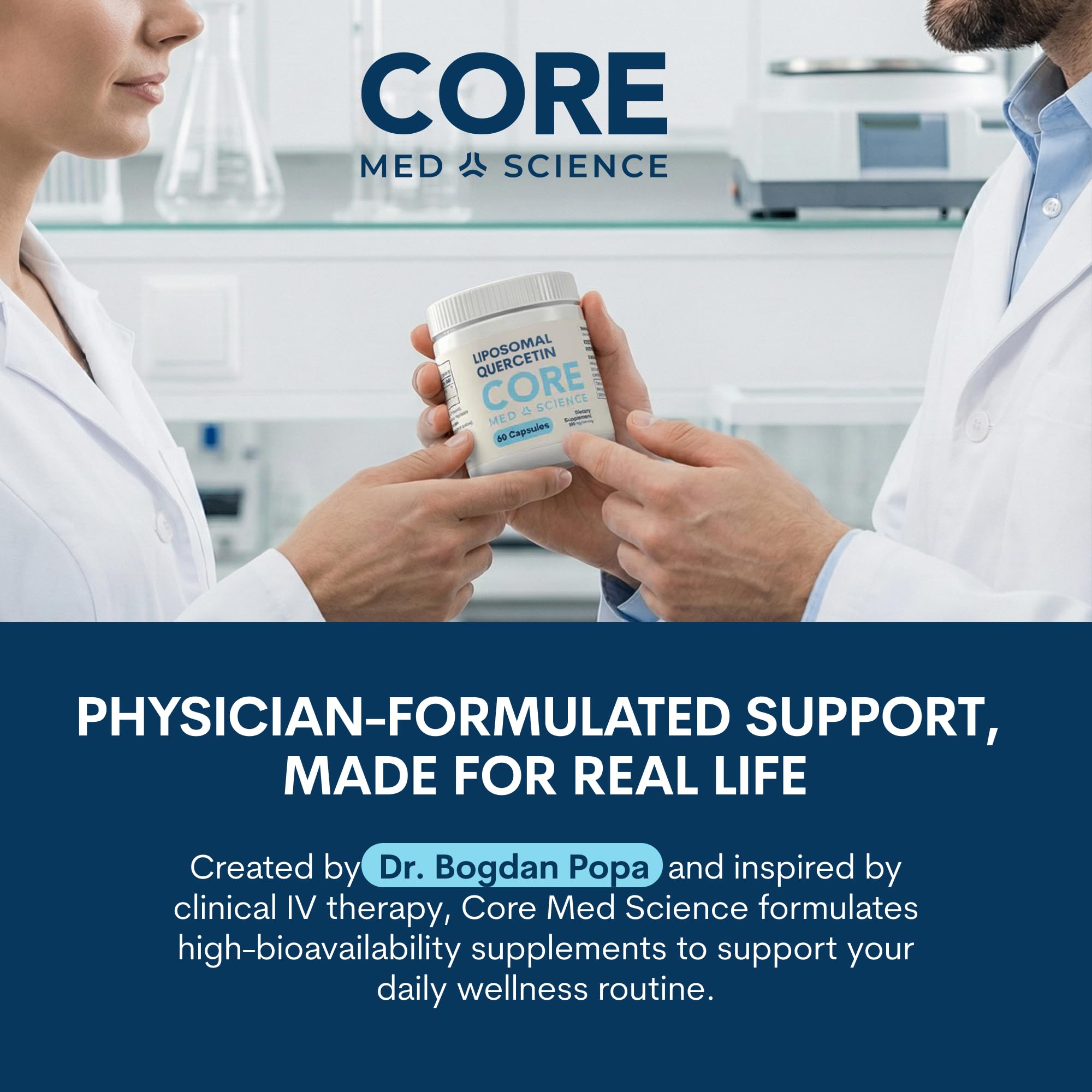 Core Med Science Liposomal Sleep Spray 1 Fl Oz on a bedside table