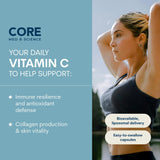 Core Med Science Liposomal Vitamin C 180 capsules side view