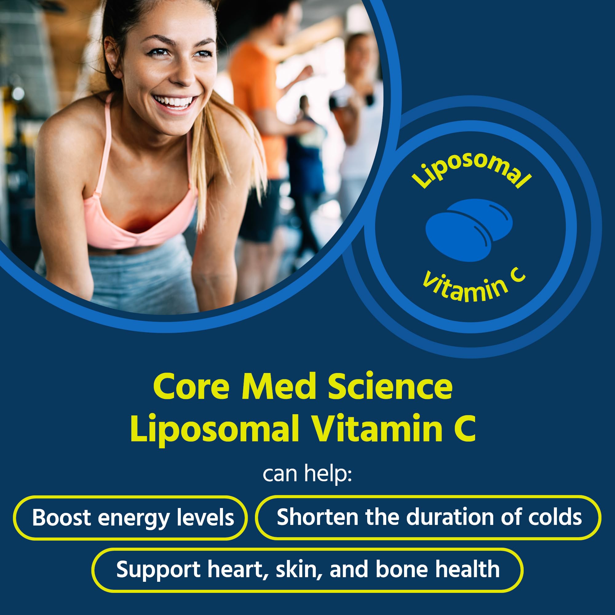 Core Med Science Liposomal Vitamin C bottle with 90 softgels