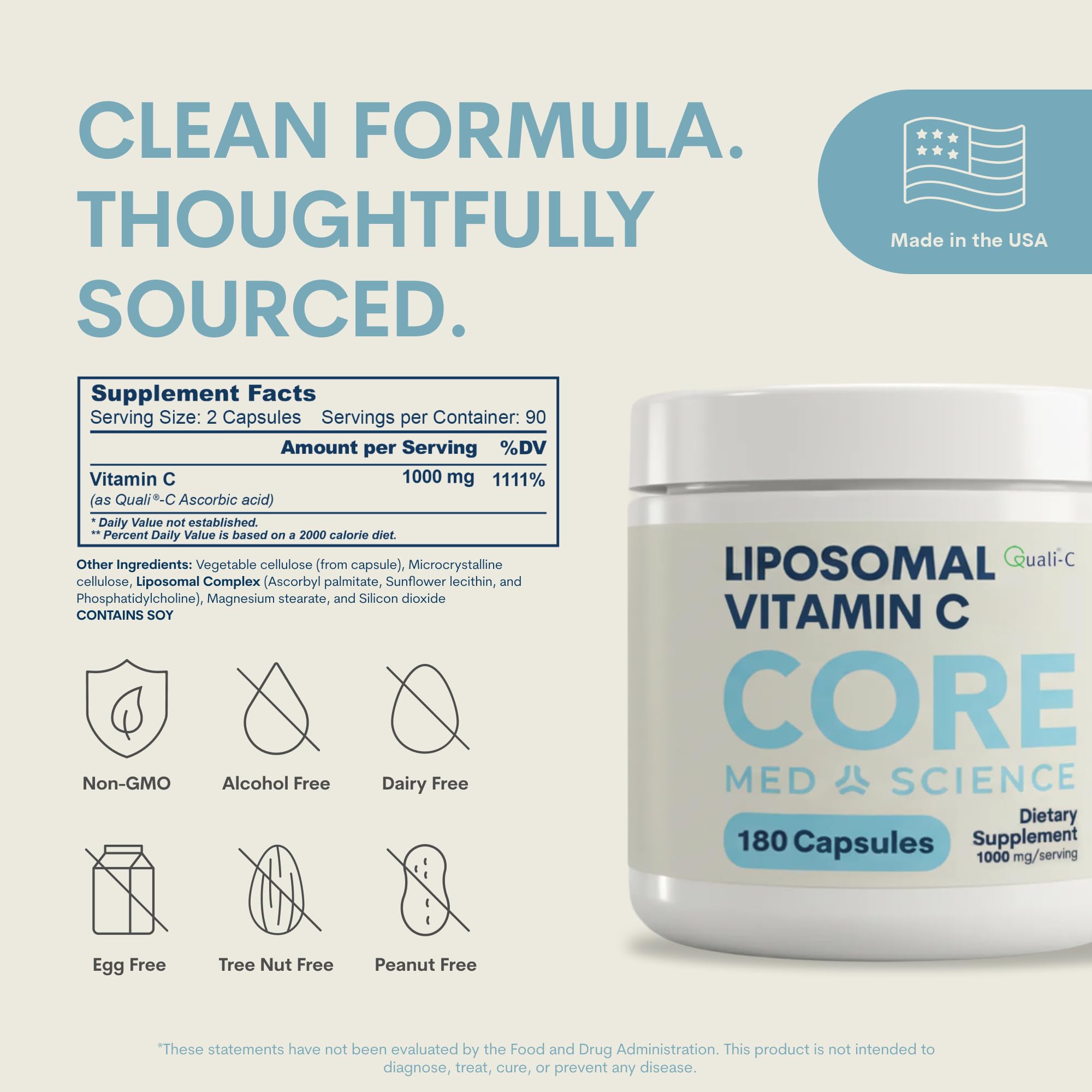 Core Med Science Liposomal Vitamin C capsule close-up