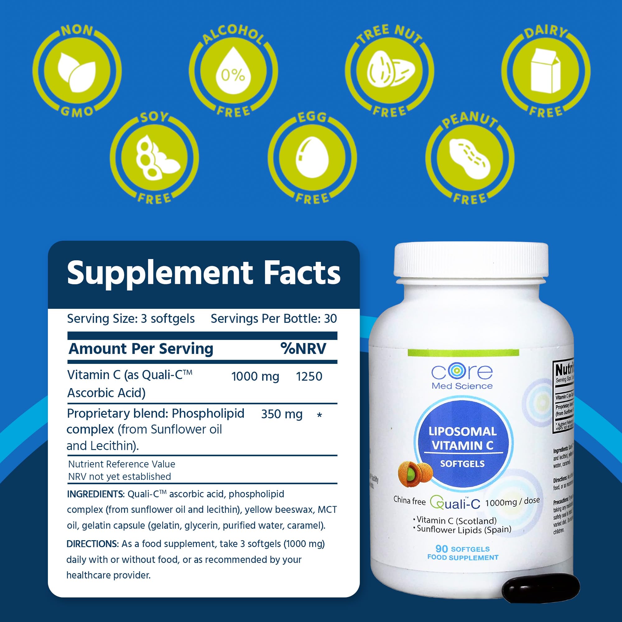 Core Med Science Liposomal Vitamin C softgels close-up