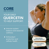 Core Med Science Quercetin Liposomal Supplement 200mg bottle side view