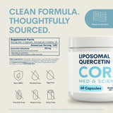 Core Med Science Quercetin Liposomal Supplement 200mg capsules close-up