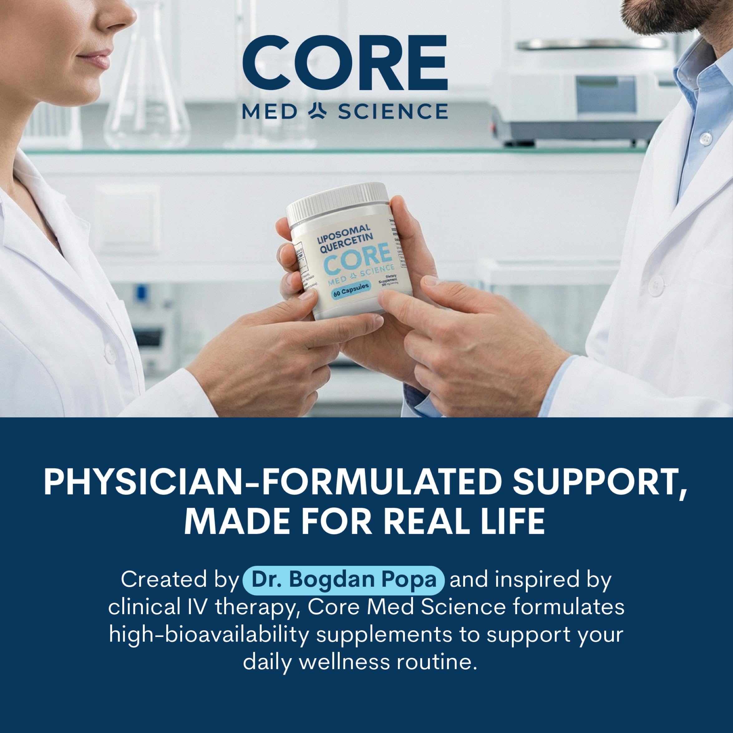 Core Med Science Quercetin Liposomal Supplement 200mg lifestyle scene
