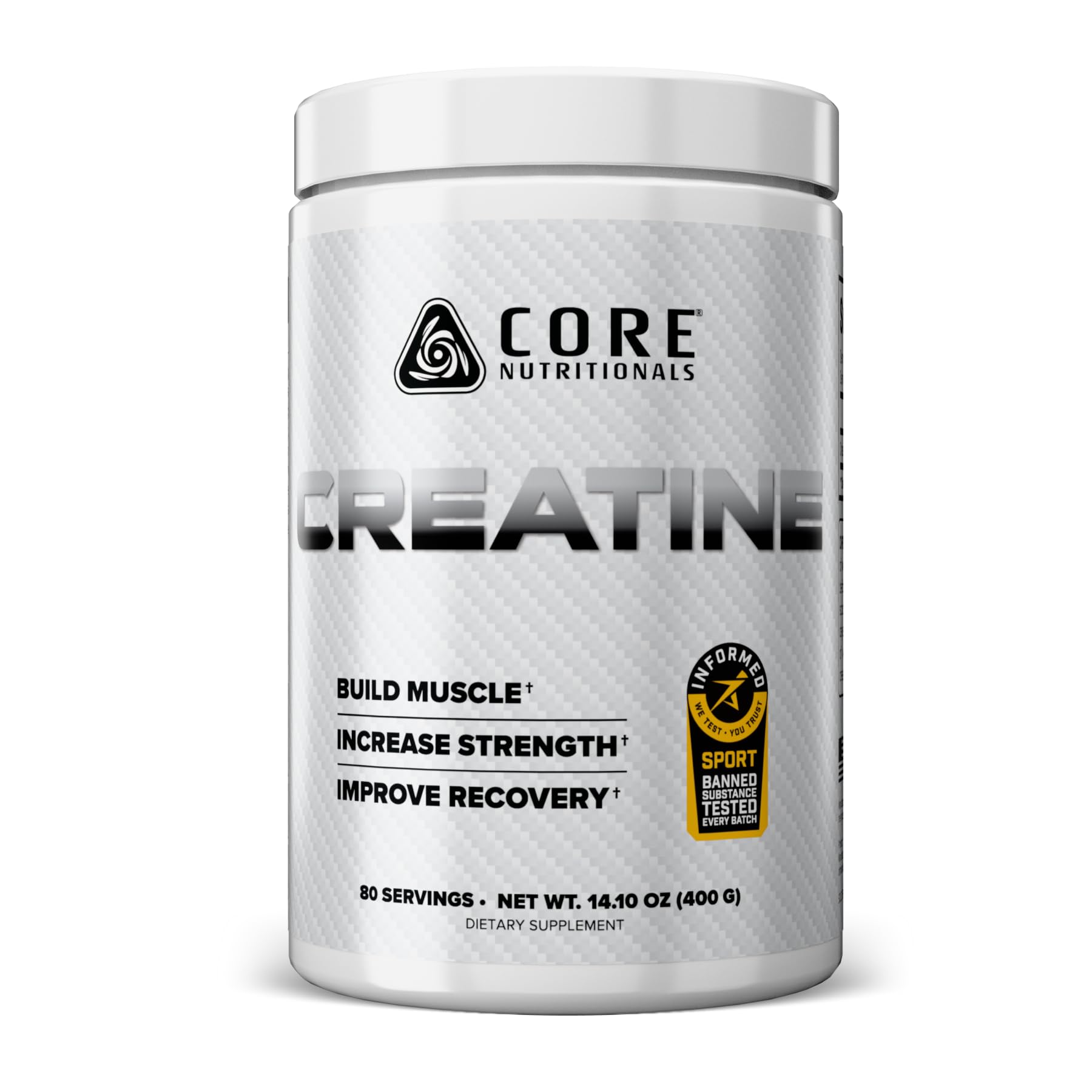 Core Nutritionals Creatine Monohydrate 400g front view