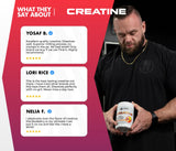 Core Nutritionals Creatine Monohydrate 400g on a gym bench