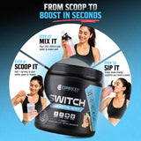CoreBody Nutrition Switch Nootropic Powder scoop with powder
