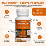 Coretribe Cordyceps Militaris Extract bottle with a measuring spoon