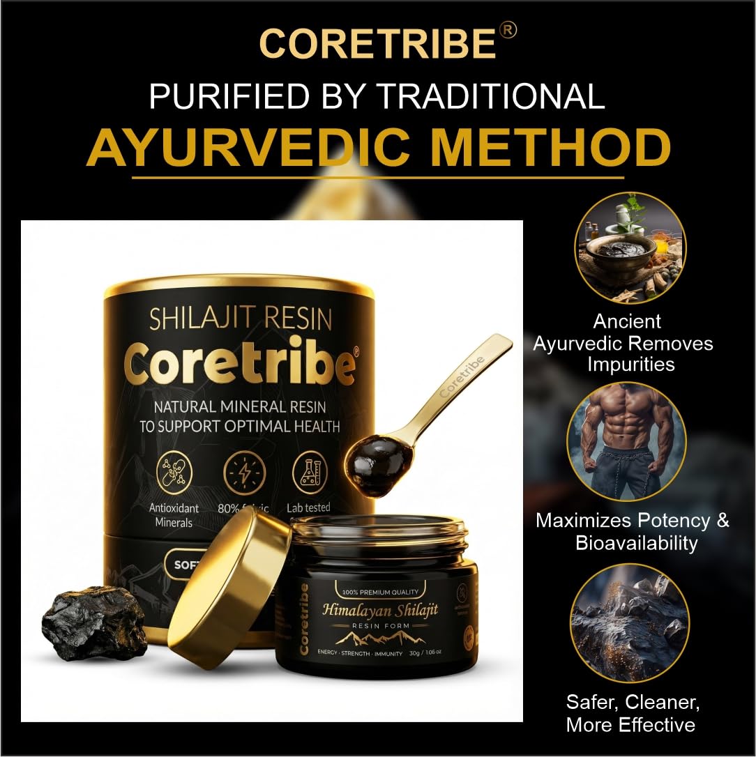 Coretribe Shilajit Resin 30g jar with packaging