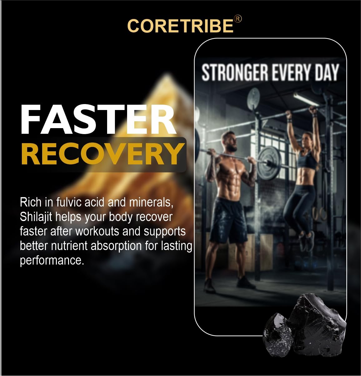 Coretribe Shilajit Resin 30g product details on label