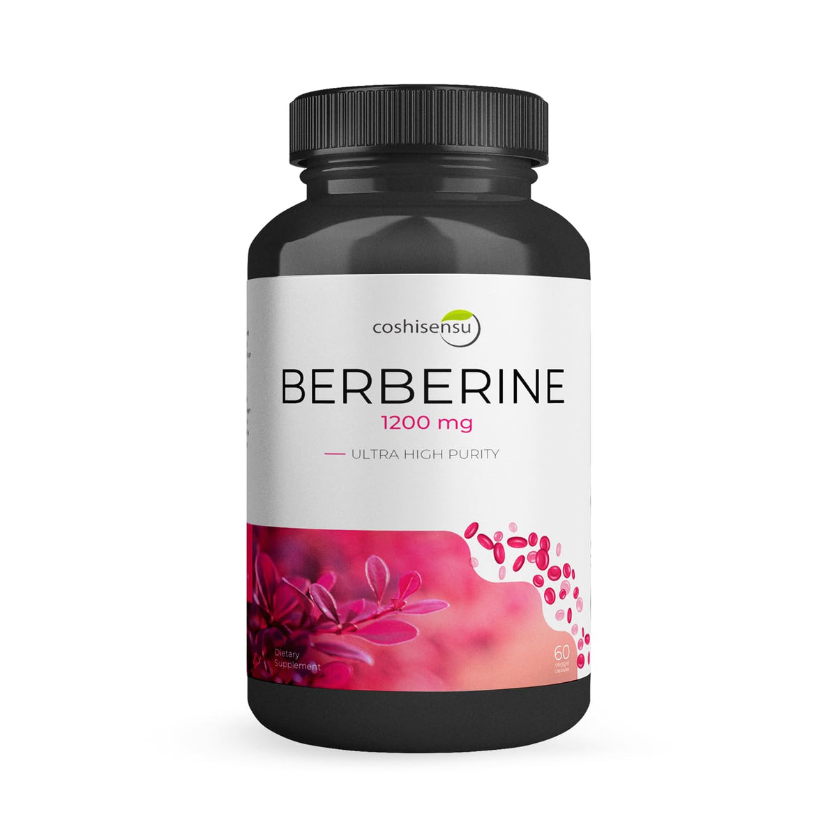 Coshisensu Berberine HCI 1200mg Veggie Capsules front view
