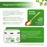 cosynee Magnesium Glycinate Powder 220mg side view showing serving size