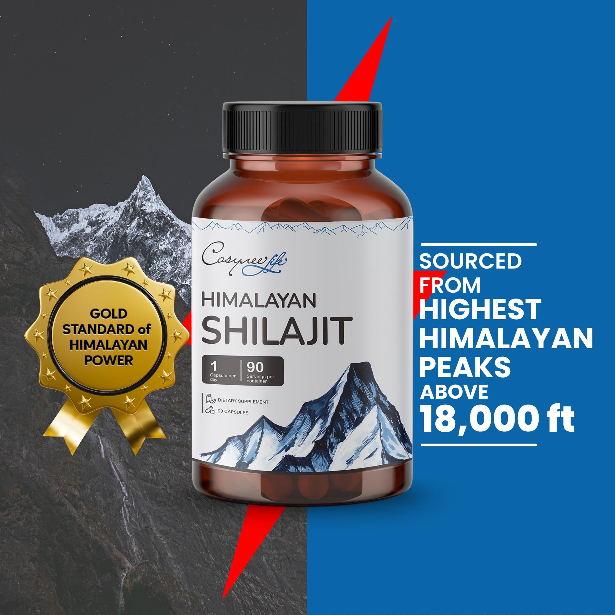 cosynee Shilajit & Fulvic Acid supplement in light-protected container