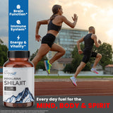 cosynee Shilajit & Fulvic Acid supplement with measuring spoon