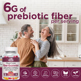 Country Farms Fiber Care Prebiotic Gummies with a few gummies scattered