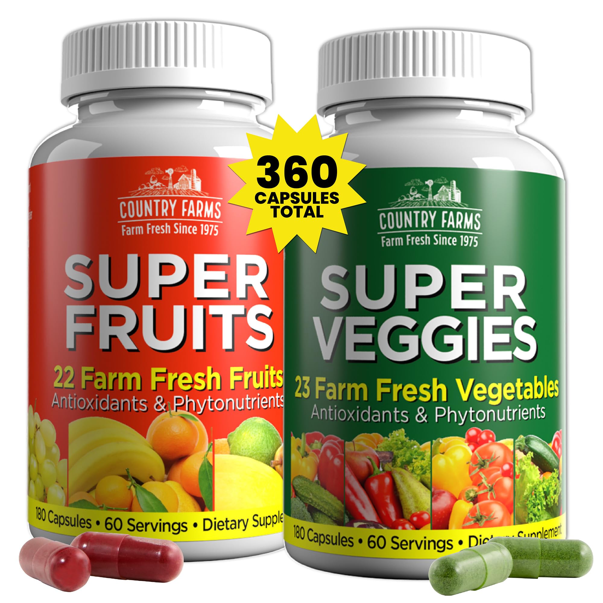 Country Farms Fruits and Veggies Capsules front view