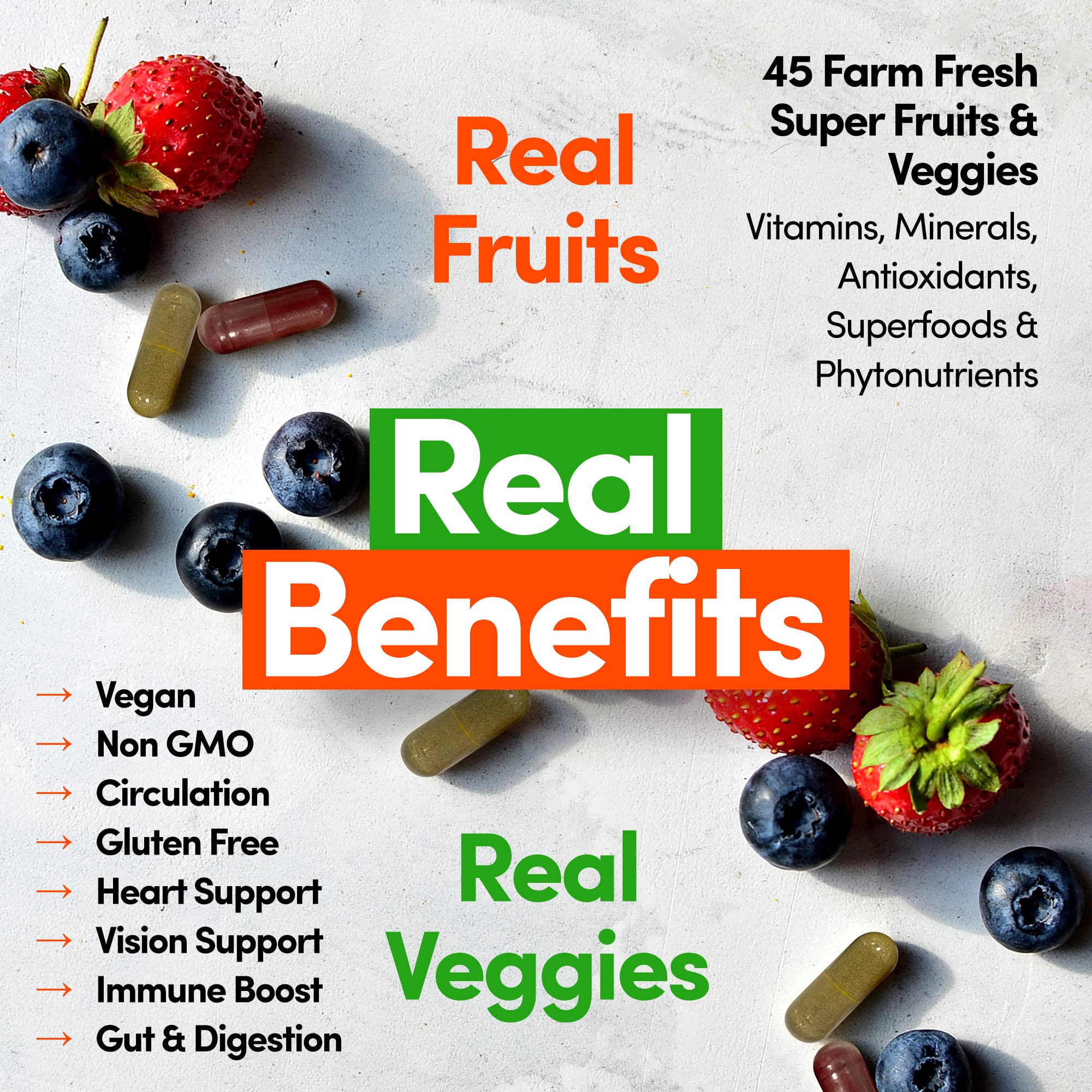 Country Farms Fruits and Veggies Capsules side view