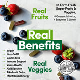 Country Farms Super Fruits and Veggies Capsules bottle back view