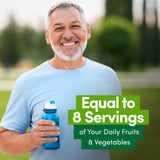 Country Farms Super Fruits and Veggies Capsules on a wooden table