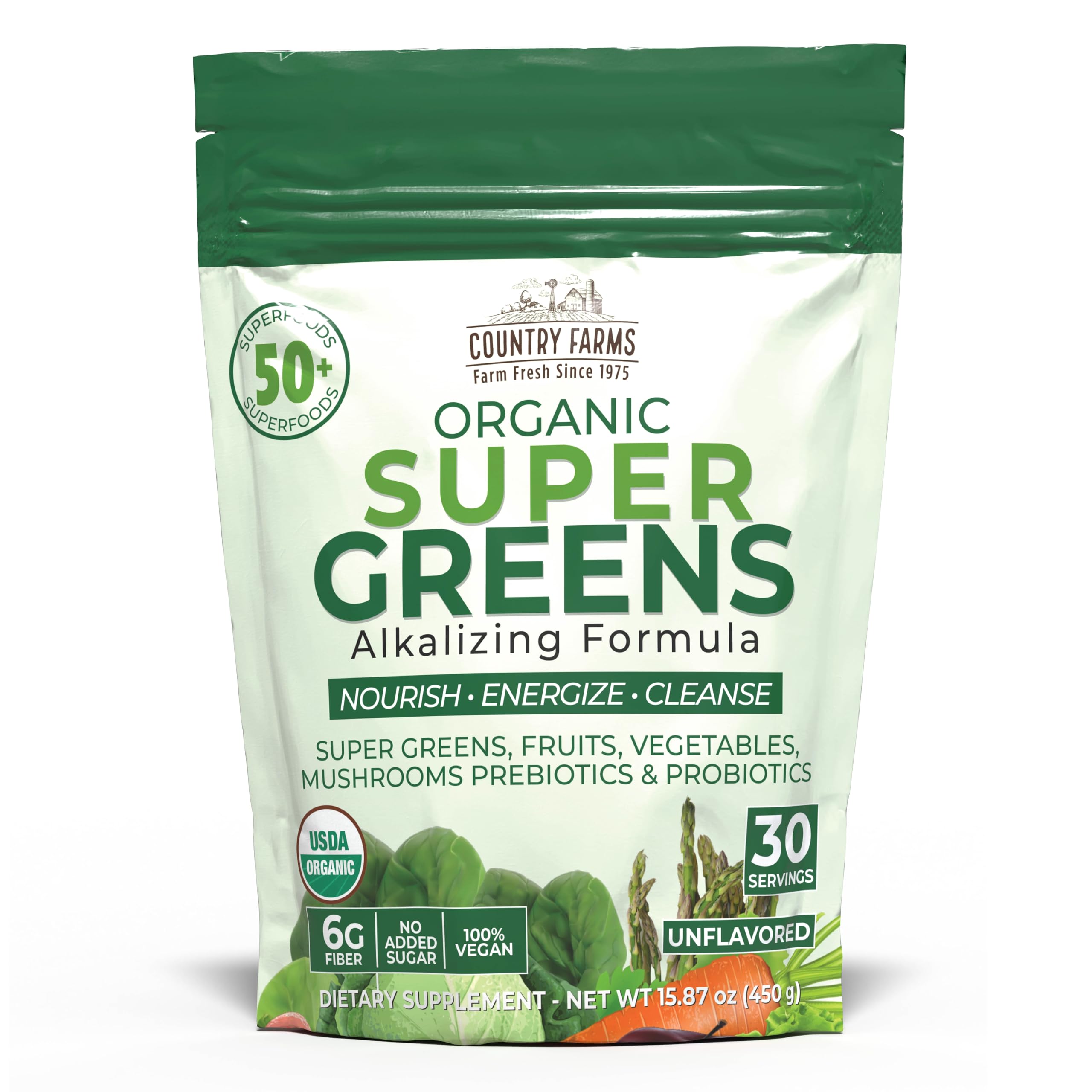 Country Farms Super Greens 30 servings front view