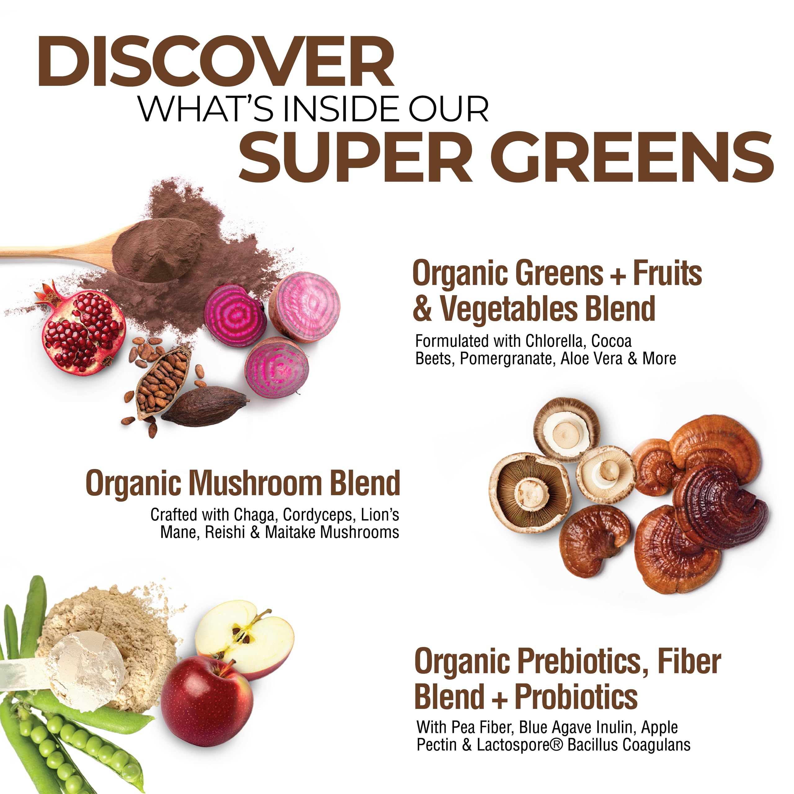 Country Farms Super Greens Chocolate Drink Mix packaging