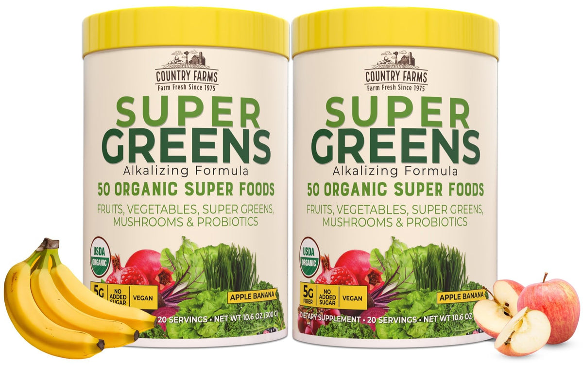 Country Farms Super Greens Drink Mix 590g front view
